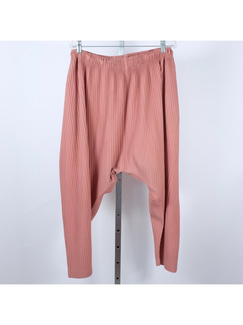Issey Miyake Homme Plisse 3 / L cropped pants salmon pink dropped crotch pockets